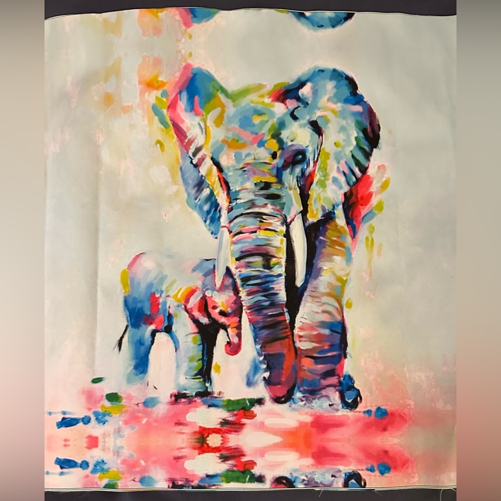 Canvas Painted Elephant